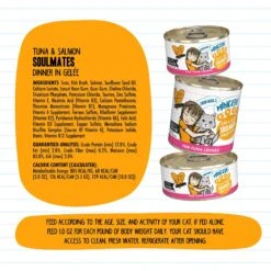 BFF Tuna & Salmon Soulmates Dinner In Gelee Canned Cat Food -PurePet Bites Shop 50887 PT6. AC SS1800 V1644918684
