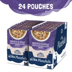 Natural Balance Platefulls Indoor Formula Chicken & Chicken Liver In Gravy Grain-Free Cat Food Pouches -PurePet Bites Shop 50935 PT3. AC SS1800 V1675455579
