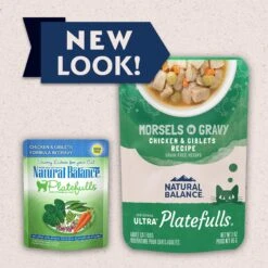 Natural Balance Platefulls Chicken & Giblets Formula In Gravy Grain-Free Cat Food Pouches -PurePet Bites Shop 50938 PT1. AC SS1800 V1675457616