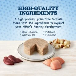 Blue Buffalo Baby Blue Healthy Growth Formula Grain-Free High Protein Chicken Recipe Kitten Wet Food, 3-oz Cans, Case Of 24 & Blue Buffalo Baby Blue Healthy Growth Formula Grain-Free High Protein Salmon Recipe Kitten Wet Food, 3-oz Cans, Case Of 24 -PurePet Bites Shop 515078 PT7. AC SS1800 V1649344309