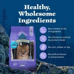 Blue Buffalo Wilderness High Protein Natural Grain-Free Chicken Kitten Dry Cat Food 14 Blue Buffalo Wilderness High Protein Natural Grain-Free Chicken Kitten Dry Cat Food -PurePet Bites Shop 51555 PT5. AC SS1800 V1689355800