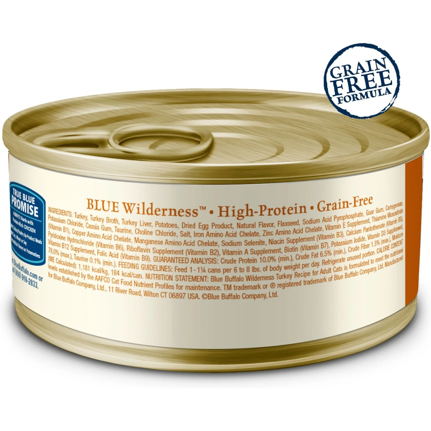 Blue Buffalo Wilderness Turkey Grain-Free Canned Cat Food 4 Blue Buffalo Wilderness Turkey Grain-Free Canned Cat Food - Image 2