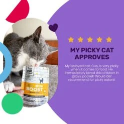 I And Love And You Feed Meow Boost Chicken Grain-Free Chunks In Gravy Wet Cat Food, 3-oz Pouch, Case Of 24 -PurePet Bites Shop 517302 PT3. AC SS1800 V1686941704