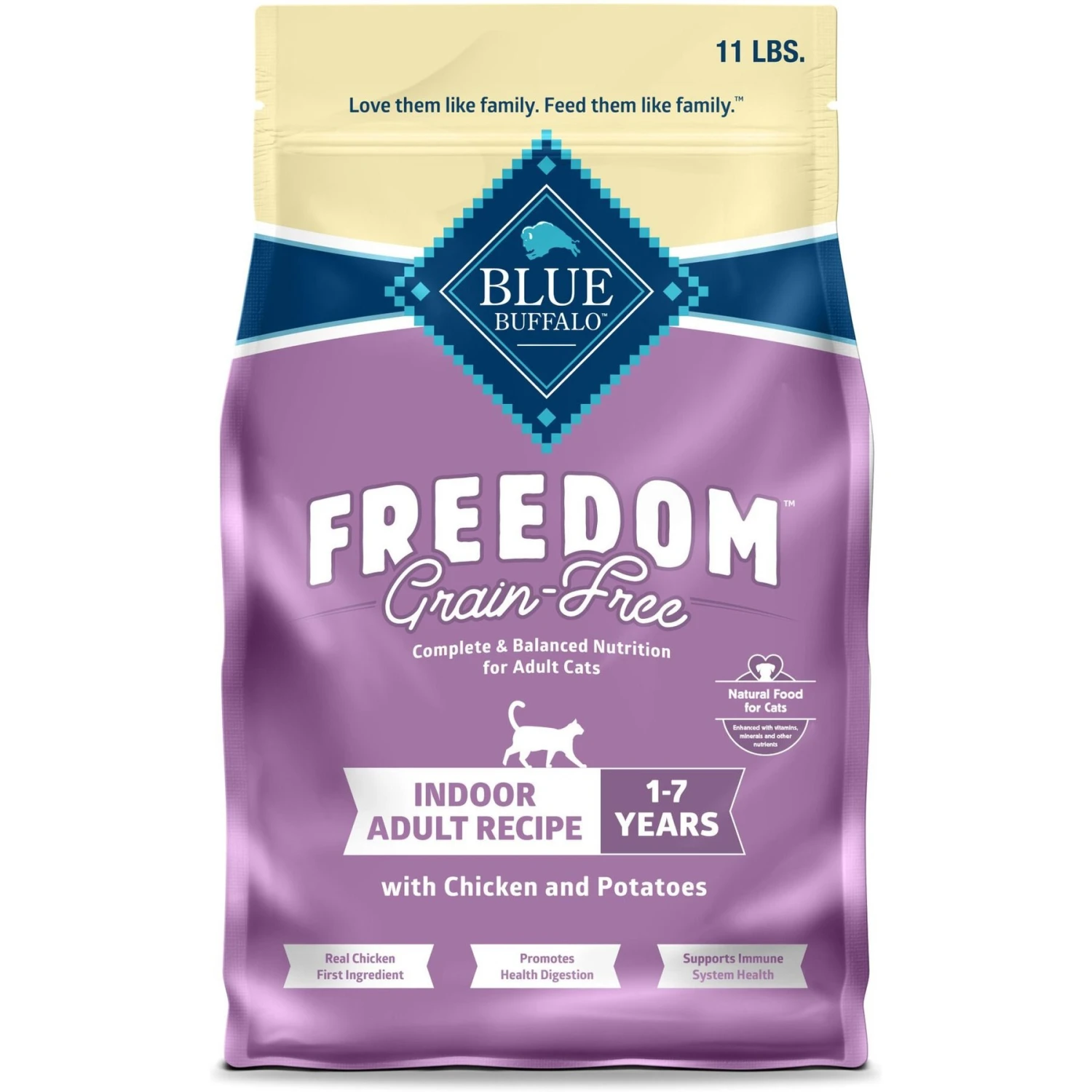 Blue Buffalo Freedom Indoor Adult Chicken Recipe Grain-Free Dry Cat Food 3 Blue Buffalo Freedom Indoor Adult Chicken Recipe Grain-Free Dry Cat Food