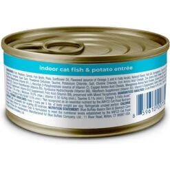 Blue Buffalo Basics Skin & Stomach Care Grain-Free Fish & Potato Entree Indoor Adult Canned Cat Food -PurePet Bites Shop 51733 PT1. AC SS1800 V1646270185