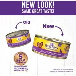 Wellness Sliced Turkey & Salmon Dinner Grain-Free Canned Cat Food -PurePet Bites Shop 52132 PT1. AC SS1800 V1695845627
