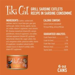 Tiki Cat Grill Sardine Cutlets Grain-Free Canned Cat Food 13 Tiki Cat Grill Sardine Cutlets Grain-Free Canned Cat Food -PurePet Bites Shop 52565 PT2. AC SS1800 V1703863161