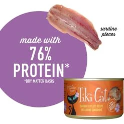Tiki Cat Grill Sardine Cutlets Grain-Free Canned Cat Food 14 Tiki Cat Grill Sardine Cutlets Grain-Free Canned Cat Food -PurePet Bites Shop 52565 PT3. AC SS1800 V1703863156