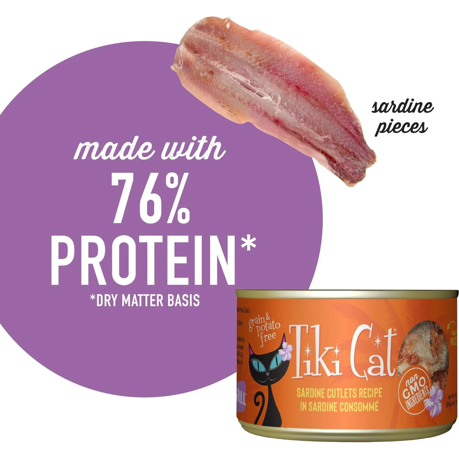 Tiki Cat Grill Sardine Cutlets Grain-Free Canned Cat Food 6 Tiki Cat Grill Sardine Cutlets Grain-Free Canned Cat Food - Image 4