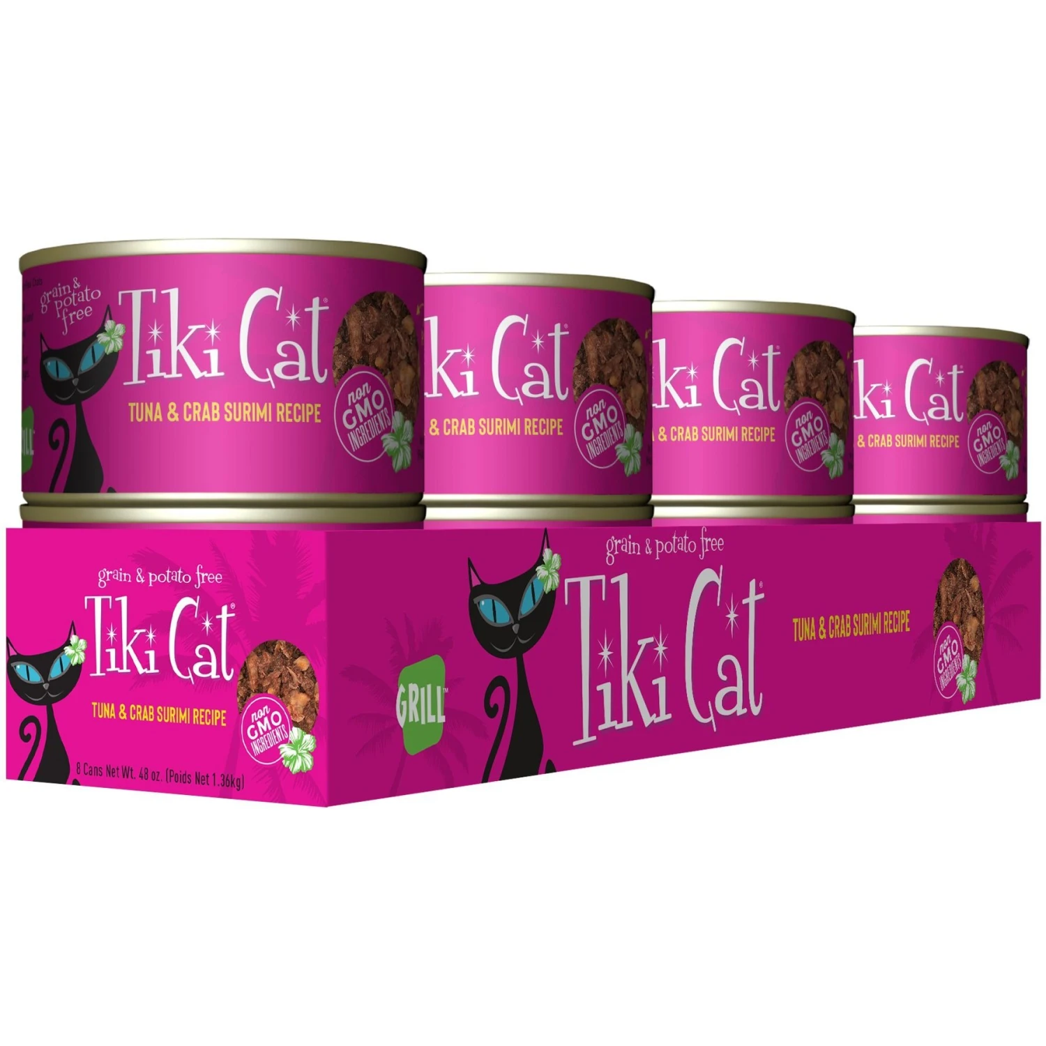 Tiki Cat Grill Tuna In Crab Surimi Grain-Free Canned Cat Food 4 Tiki Cat Grill Tuna In Crab Surimi Grain-Free Canned Cat Food - Image 2