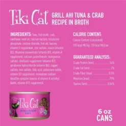 Tiki Cat Grill Ahi Tuna With Crab In Tuna Broth Grain-Free Canned Cat Food 13 Tiki Cat Grill Ahi Tuna With Crab In Tuna Broth Grain-Free Canned Cat Food -PurePet Bites Shop 52577 PT2. AC SS1800 V1703700092