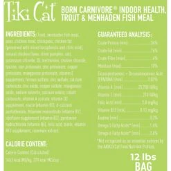Tiki Cat Born Carnivore Grain-Free Trout & Menhaden Fish Meal Recipe Dry Cat Food -PurePet Bites Shop 526054 PT1. AC SS1800 V1683313126