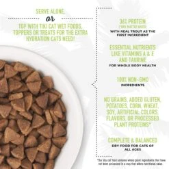 Tiki Cat Born Carnivore Grain-Free Trout & Menhaden Fish Meal Recipe Dry Cat Food -PurePet Bites Shop 526054 PT2. AC SS1800 V1683313123