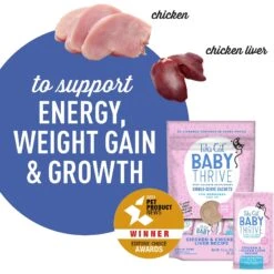 Tiki Cat Baby Thrive Grain-Free Chicken & Chicken Liver Recipe Wet Cat Food -PurePet Bites Shop 526094 PT3. AC SS1800 V1651671423
