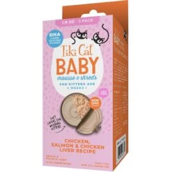 Tiki Cat Baby Grain-Free Chicken, Salmon & Chicken Liver Recipe Shreds & Mousse Wet Cat Food, 1.9-oz Can, Case Of 3 -PurePet Bites Shop 526110 PT1. AC SS1800 V1651588636