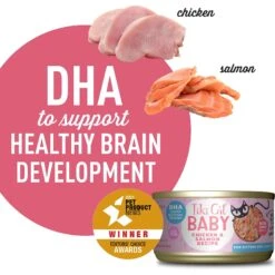 Tiki Cat Baby Grain-Free Chicken & Salmon Recipe Wet Cat Food, 2.4-oz Can, Case Of 12 -PurePet Bites Shop 526126 PT3. AC SS1800 V1651671685