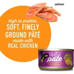 Tiki Cat Luau Wild Salmon Pate Wet Cat Food -PurePet Bites Shop 526182 PT3. AC SS1800 V1651677387