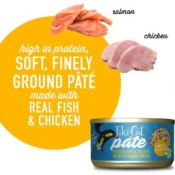 Tiki Cat Luau Wild Salmon & Chicken Pate Wet Cat Food -PurePet Bites Shop 526230 PT3. AC SS1800 V1651542722
