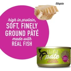 Tiki Cat Luau Tilapia Pate Wet Cat Food -PurePet Bites Shop 526302 PT3. AC SS1800 V1657658484