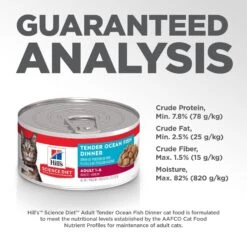 Hill's Science Diet Adult Tender Ocean Fish Dinner Canned Cat Food -PurePet Bites Shop 52765 PT7. AC SS1800 V1598142969