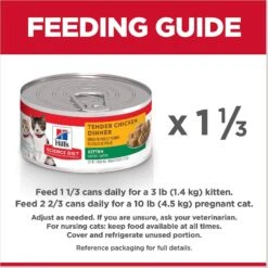 Hill's Science Diet Kitten Tender Chicken Dinner Canned Cat Food -PurePet Bites Shop 52774 PT7. AC SS1800 V1598157368