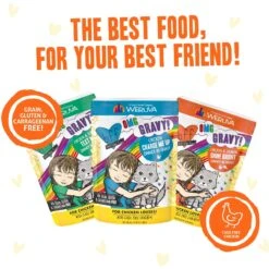 Weruva Best Feline Friend Oh My Gravy! Yippy Ki Yay Yellow Gravies! Variety Pack Grain-Free Wet Cat Food, 2.8-oz Pouch, Case Of 12 -PurePet Bites Shop 535310 PT5. AC SS1800 V1700689760