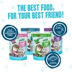 Weruva Best Feline Friend Paté Lovers, Aw Yeah! Paté Jamboree! Variety Pack Grain-Free Wet Cat Food, 2.8-oz Pouch, Case Of 12 -PurePet Bites Shop 535326 PT4. AC SS1800 V1657658791