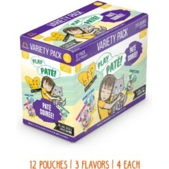 Weruva Best Feline Friend Paté Lovers, Aw Yeah! Paté Soiree! Variety Pack Grain-Free Wet Cat Food, 2.8-oz Pouch, Case Of 12 -PurePet Bites Shop 535342 PT1. AC SS1800 V1651525613