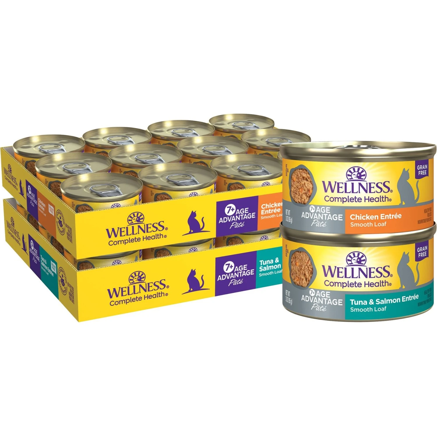 Wellness Complete Health Age Advantage Grain-Free Variety Pack Wet Cat Food, 3-oz Can, Case Of 24 3 Wellness Complete Health Age Advantage Grain-Free Variety Pack Wet Cat Food, 3-oz Can, Case Of 24
