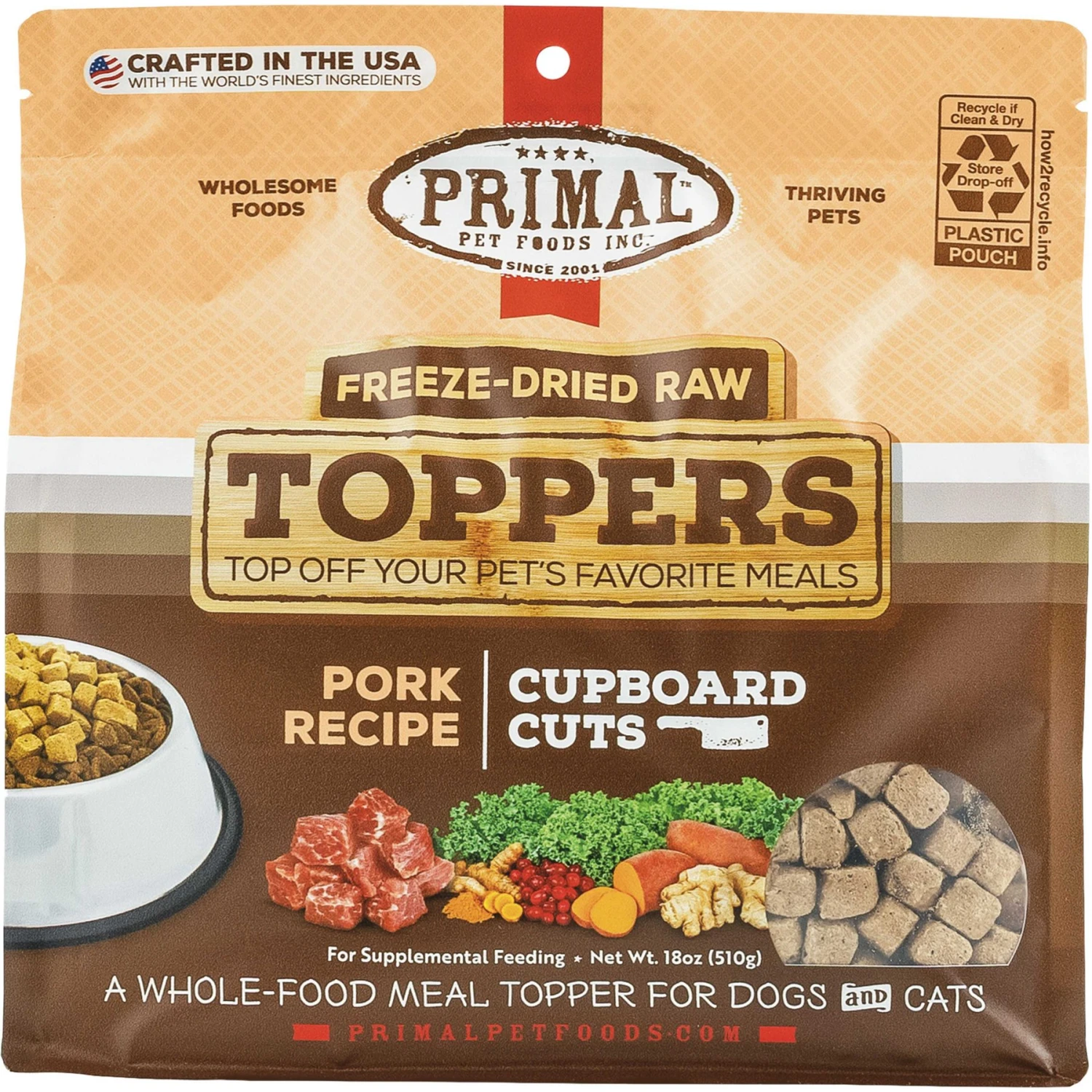Primal Cupboard Cuts Pork Grain-Free Freeze-Dried Raw Dog Food Topper 3 Primal Cupboard Cuts Pork Grain-Free Freeze-Dried Raw Dog Food Topper