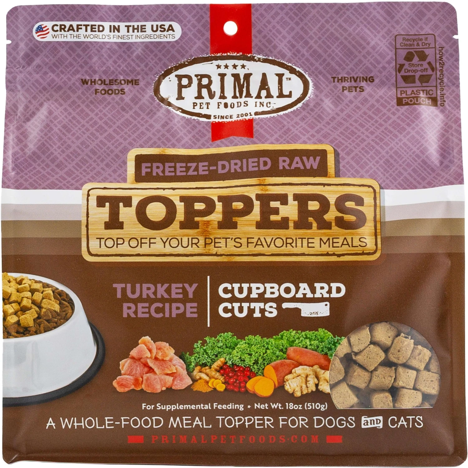 Primal Cupboard Cuts Turkey Grain-Free Freeze-Dried Raw Dog Food Topper 3 Primal Cupboard Cuts Turkey Grain-Free Freeze-Dried Raw Dog Food Topper