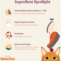 Made By Nacho Sustainably Caught Salmon & Sole Recipe Grain-Free Pate Wet Cat Food -PurePet Bites Shop 554806 PT4. AC SS1800 V1698959749