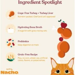 Made By Nacho Turkey & Turkey Liver Recipe Grain-Free Pate Wet Cat Food, 5.5-oz Can, Case Of 24 -PurePet Bites Shop 554838 PT4. AC SS1800 V1698959748