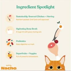 Made By Nacho WIld-Caught Chicken & Herring Recipe With Bone Broth Minced Wet Cat Food -PurePet Bites Shop 554862 PT4. AC SS1800 V1698247122