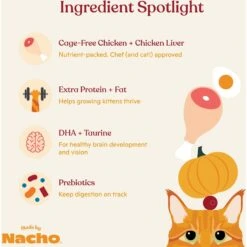 Made By Nacho Chicken Recipe Minced Wet Kitten Food, 3-oz Can, Case Of 24 15 Made By Nacho Chicken Recipe Minced Wet Kitten Food, 3-oz Can, Case Of 24 -PurePet Bites Shop 554902 PT4. AC SS1800 V1699025548