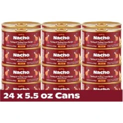 Made By Nacho Cage-Free Turkey & Turkey Liver Recipe Minced Wet Cat Food, 5.5-oz Can, Case Of 24 -PurePet Bites Shop 554918 PT2. AC SS1800 V1698177641