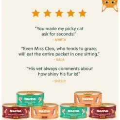Made By Nacho Chicken, Herring & Salmon Variety Pack Grain-Free Pate Wet Cat Food, 3-oz Can, Case Of 12 -PurePet Bites Shop 554934 PT5. AC SS1800 V1699025495
