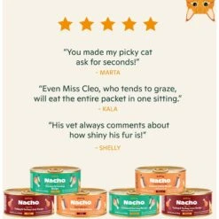 Made By Nacho Chicken, Herring, Salmon & Turkey Variety Pack Minced Wet Cat Food, 5.5-oz Can, Case Of 12 -PurePet Bites Shop 554982 PT5. AC SS1800 V1698183346