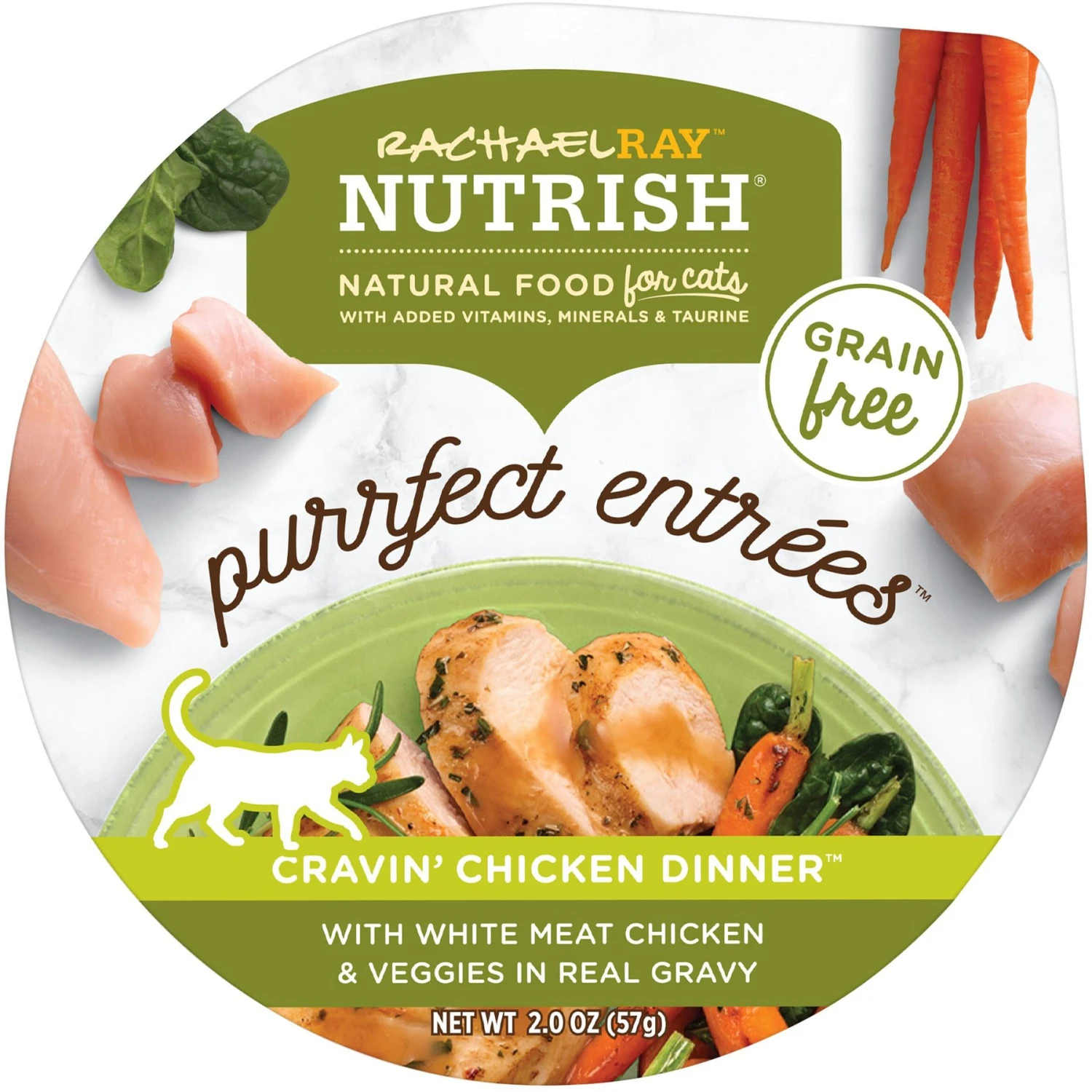 Rachael Ray Nutrish Purrfect Entrees Grain-Free Cravin' Chicken Dinner With White Meat Chicken & Veggies In Real Gravy Wet Cat Food 3 Rachael Ray Nutrish Purrfect Entrees Grain-Free Cravin' Chicken Dinner With White Meat Chicken & Veggies In Real Gravy Wet Cat Food