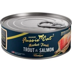 Fussie Cat Market Fresh Trout & Salmon Wet Cat Food, 5.5-oz Can, Case Of 24 -PurePet Bites Shop 569694 PT1. AC SS1800 V1658226820