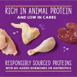 Stella & Chewy's Savory Shreds Chicken & Chicken Liver Flavored Shredded Wet Cat Food -PurePet Bites Shop 576486 PT3. AC SS1800 V1657660469