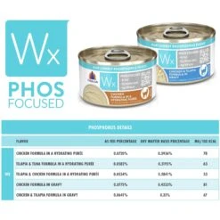Weruva Wx Phos Focused Chicken Formula Grain-Free Puree Wet Cat Food, 3-oz Can, Case Of 12 -PurePet Bites Shop 578046 PT6. AC SS1800 V1684341955