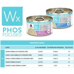 Weruva Wx Phos Focused Tilapia & Tuna Formula Grain-Free Puree Wet Cat Food, 3-oz Can, Case Of 12 -PurePet Bites Shop 578062 PT6. AC SS1800 V1684340592