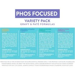 Weruva Wx Phos Focused Pate & Gravy Variety Pack Grain-Free Wet Cat Food, 3-oz Can, Case Of 12 -PurePet Bites Shop 578158 PT4. AC SS1800 V1684342676