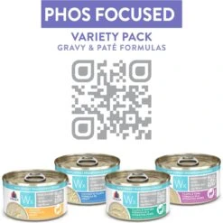 Weruva Wx Phos Focused Pate & Gravy Variety Pack Grain-Free Wet Cat Food, 3-oz Can, Case Of 12 -PurePet Bites Shop 578158 PT7. AC SS1800 V1684342094