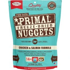 Primal Chicken & Salmon Formula Nuggets Grain-Free Raw Freeze-Dried Cat Food