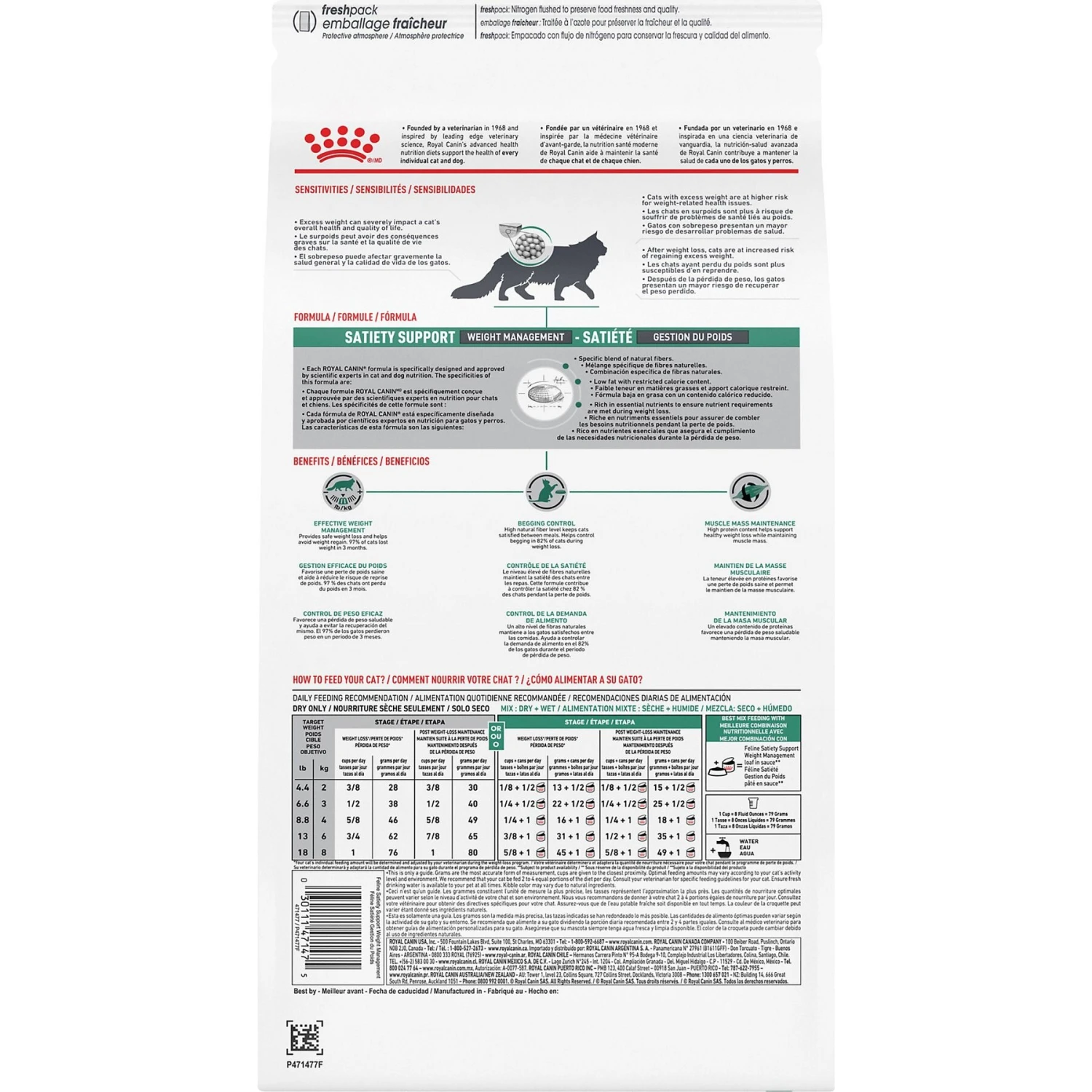Royal Canin Veterinary Diet Adult Satiety Support Weight Management Dry Cat Food 4 Royal Canin Veterinary Diet Adult Satiety Support Weight Management Dry Cat Food - Image 2