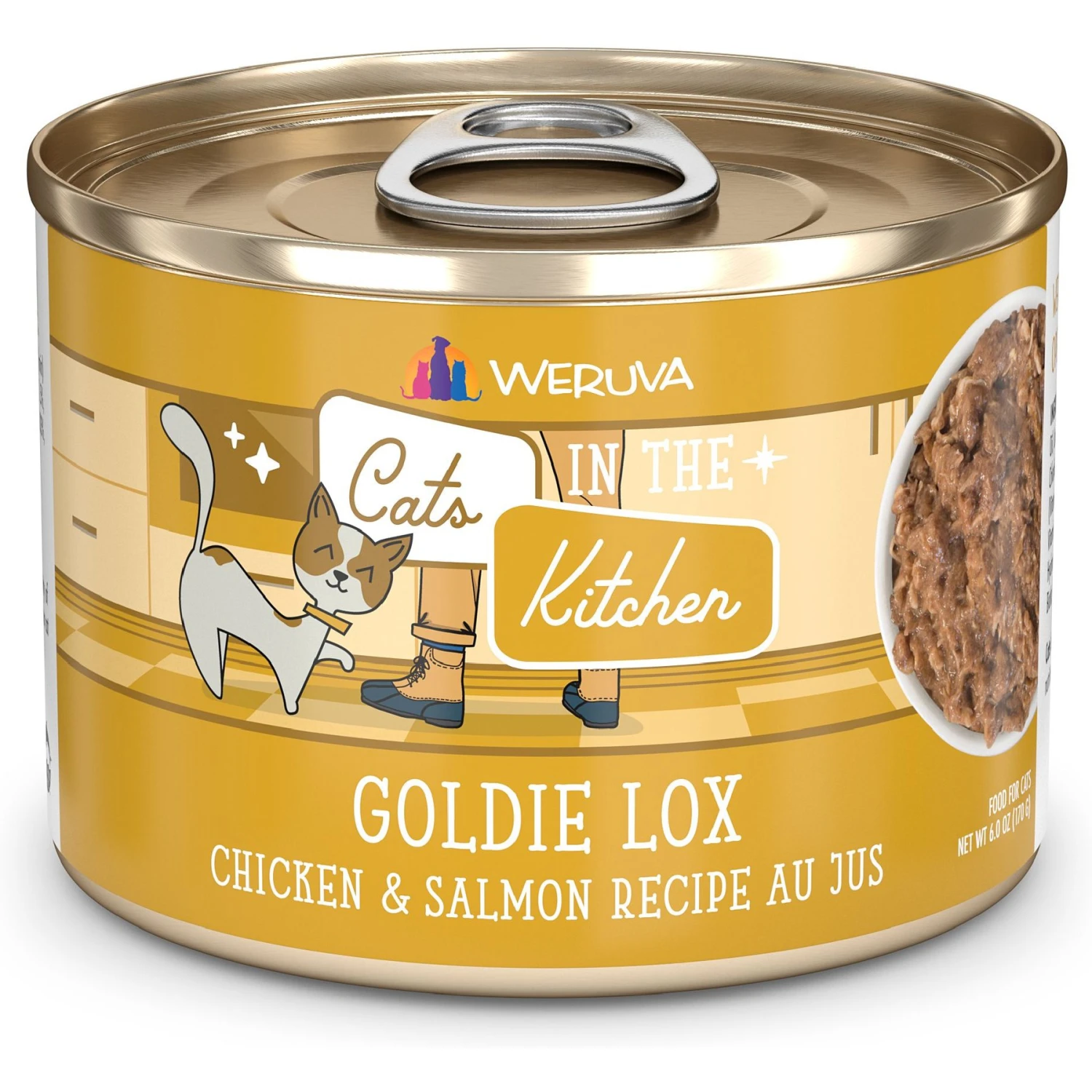 Weruva Cats In The Kitchen Goldie Lox Chicken & Salmon Au Jus Grain-Free Canned Cat Food 3 Weruva Cats In The Kitchen Goldie Lox Chicken & Salmon Au Jus Grain-Free Canned Cat Food