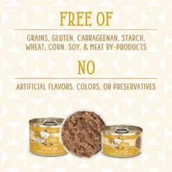 Weruva Cats In The Kitchen Goldie Lox Chicken & Salmon Au Jus Grain-Free Canned Cat Food 15 Weruva Cats In The Kitchen Goldie Lox Chicken & Salmon Au Jus Grain-Free Canned Cat Food -PurePet Bites Shop 58942 PT4. AC SS1800 V1702597892