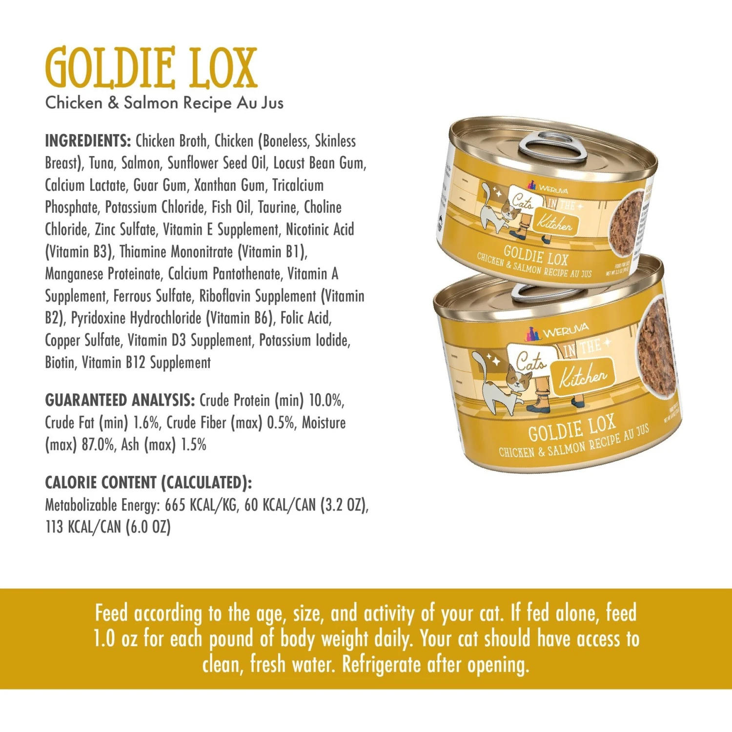 Weruva Cats In The Kitchen Goldie Lox Chicken & Salmon Au Jus Grain-Free Canned Cat Food 11 Weruva Cats In The Kitchen Goldie Lox Chicken & Salmon Au Jus Grain-Free Canned Cat Food - Image 9